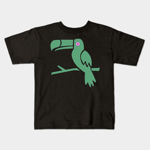 Toucan Banner Kids T-Shirt by ritadesign